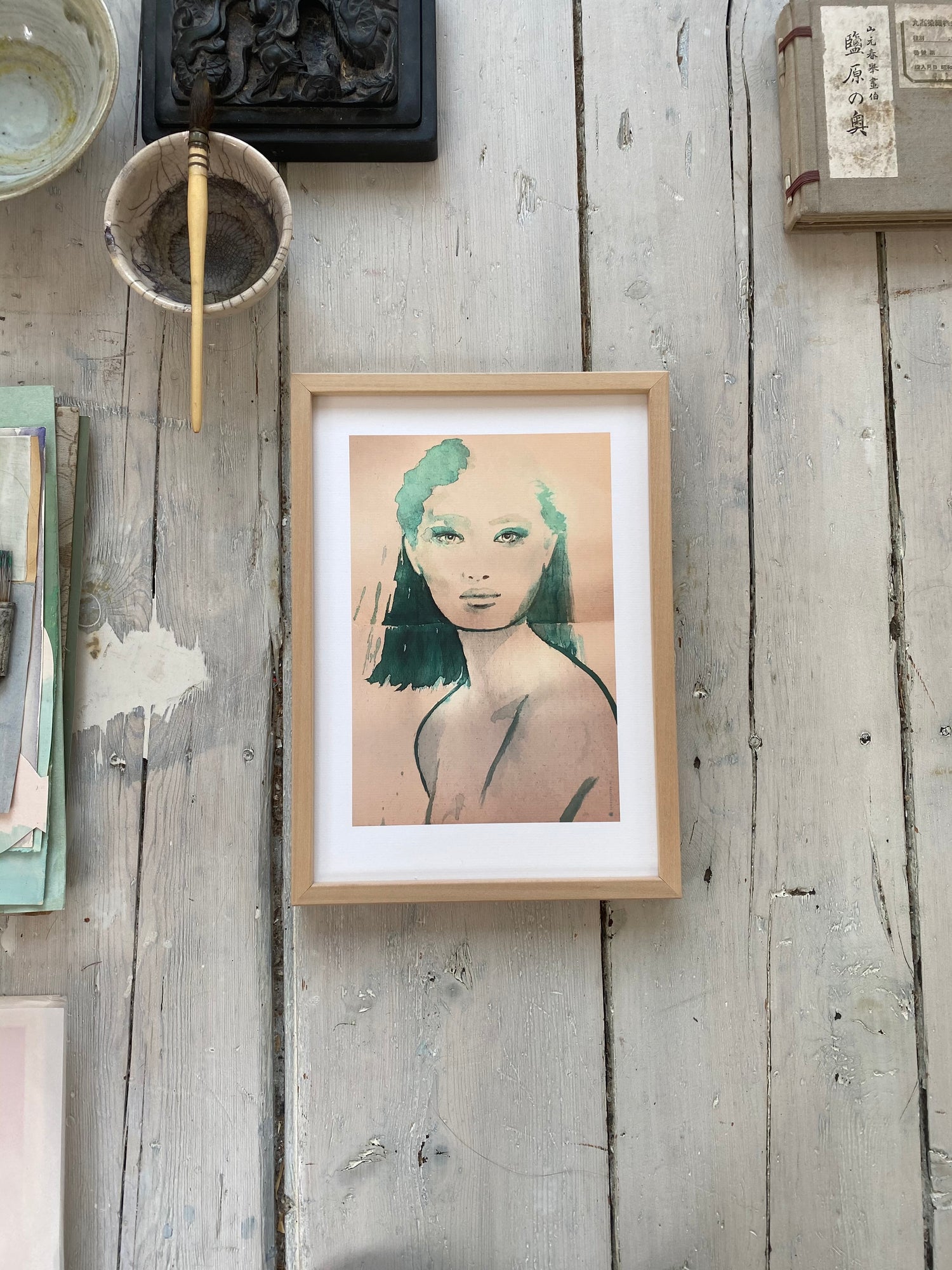 YEUX VERTS-Art Print-tinystories