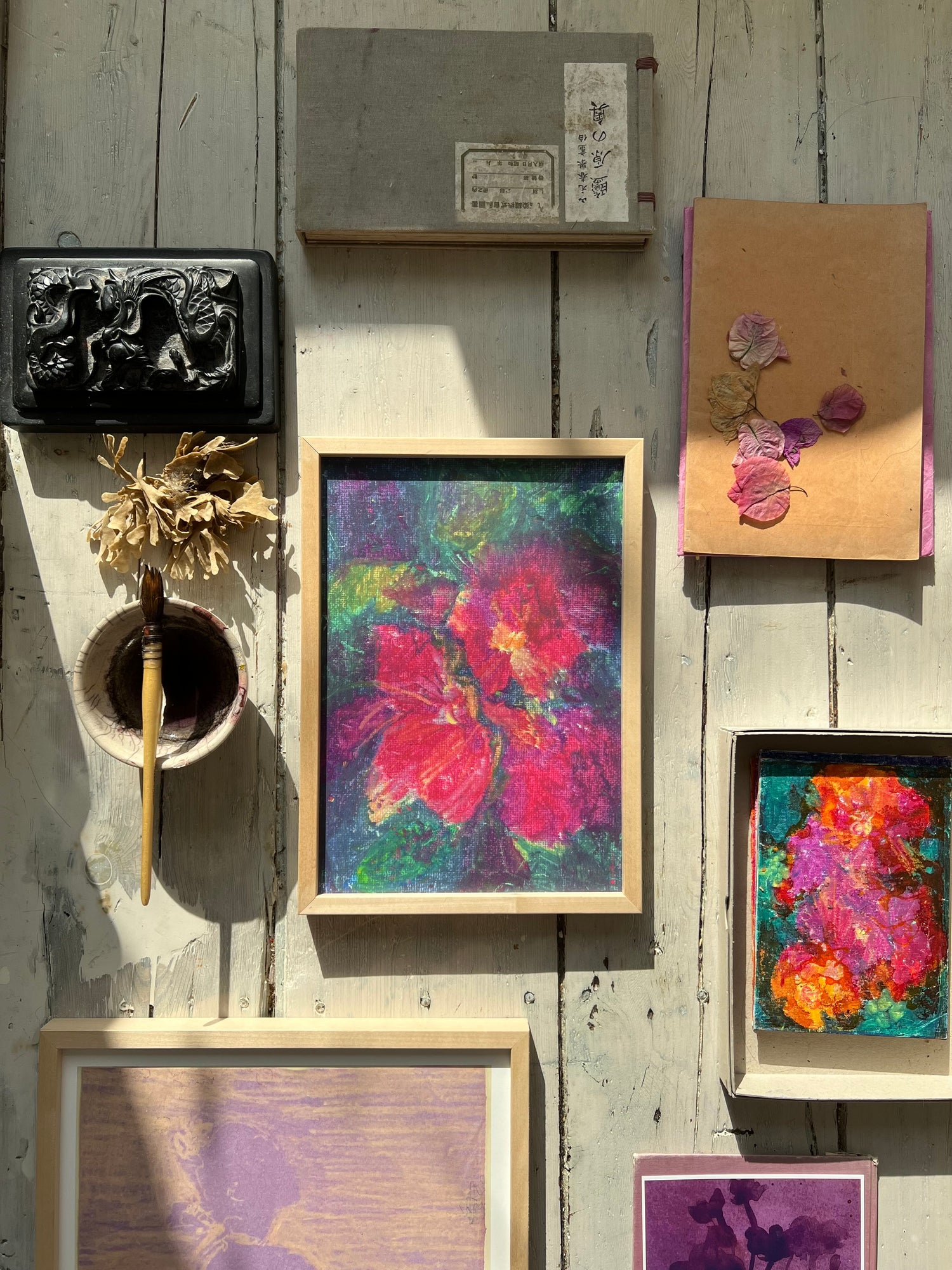 FLOATING FLOWERS-Art Print-tinystories