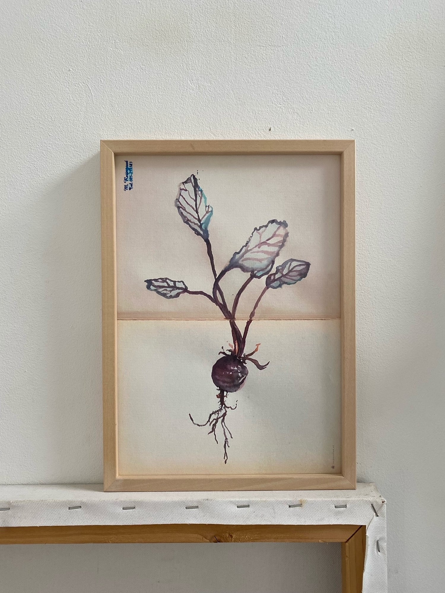 tinystories art print in size DIN A4 beetroot
