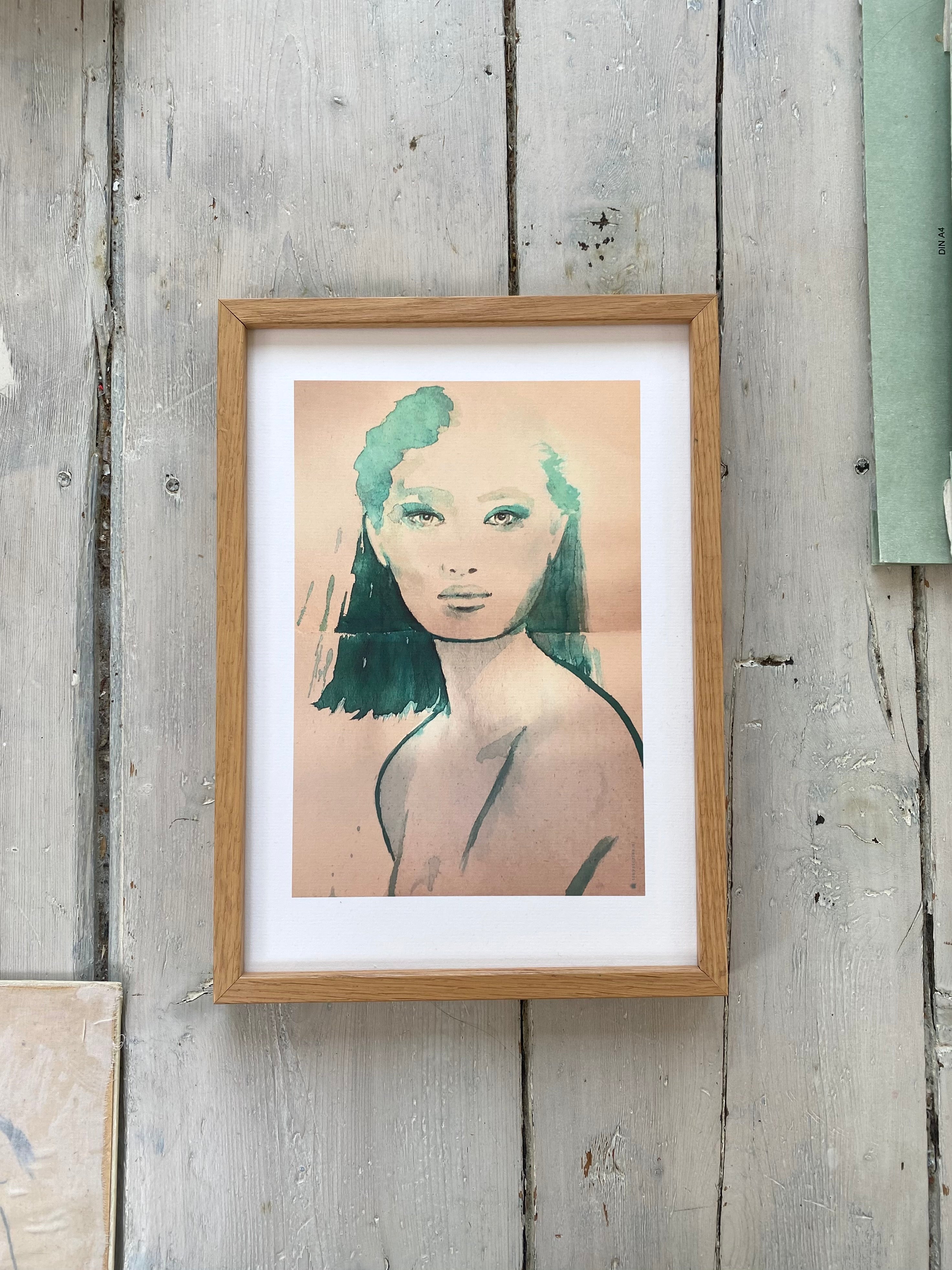YEUX VERTS-Art Print-tinystories