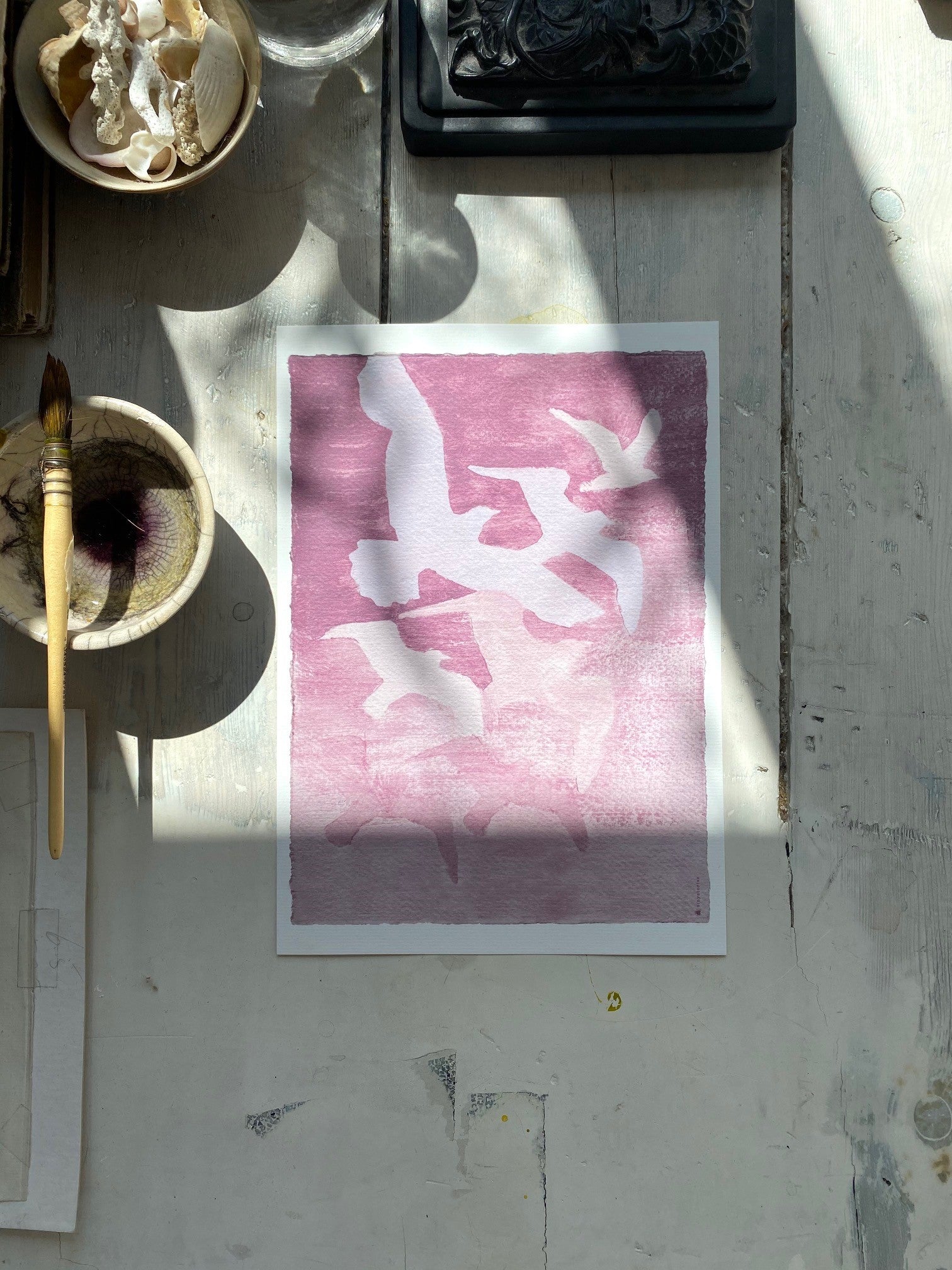 PURPLE SKY-Art Print-tinystories